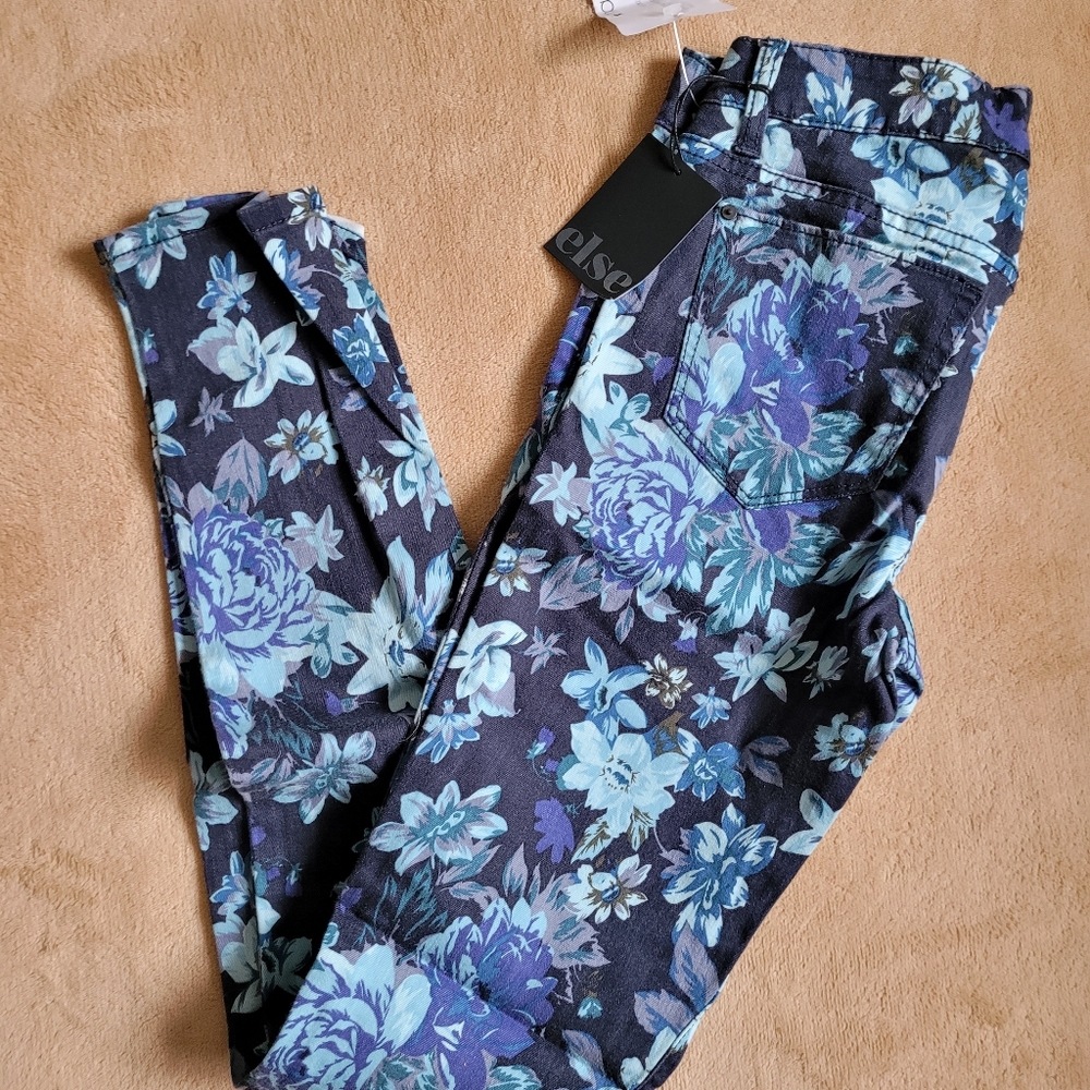 ELSE FLORAL SKINNY JEANS SIZE 26w - Picture 4 of 11